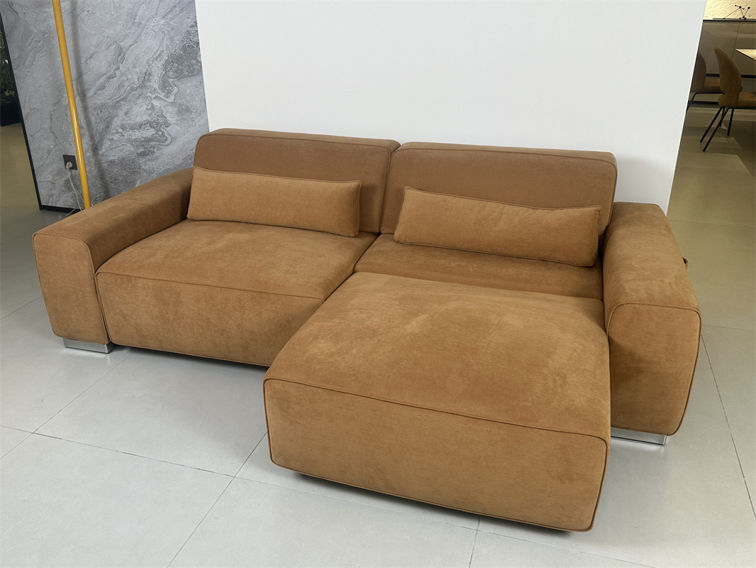 Wholesale Comfortable Fabric Sofa Living Room Furniture Brown Couch 2 Seater Couch Modern Sectional Sofa Set