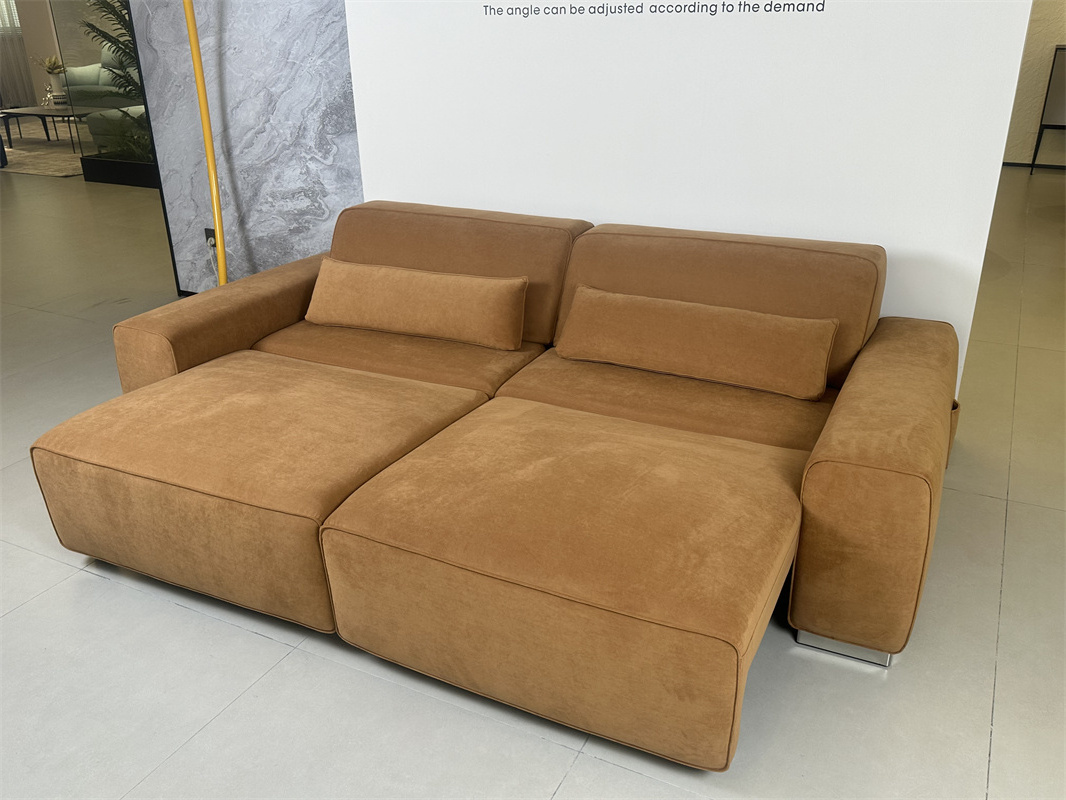 Wholesale Comfortable Fabric Sofa Living Room Furniture Brown Couch 2 Seater Couch Modern Sectional Sofa Set