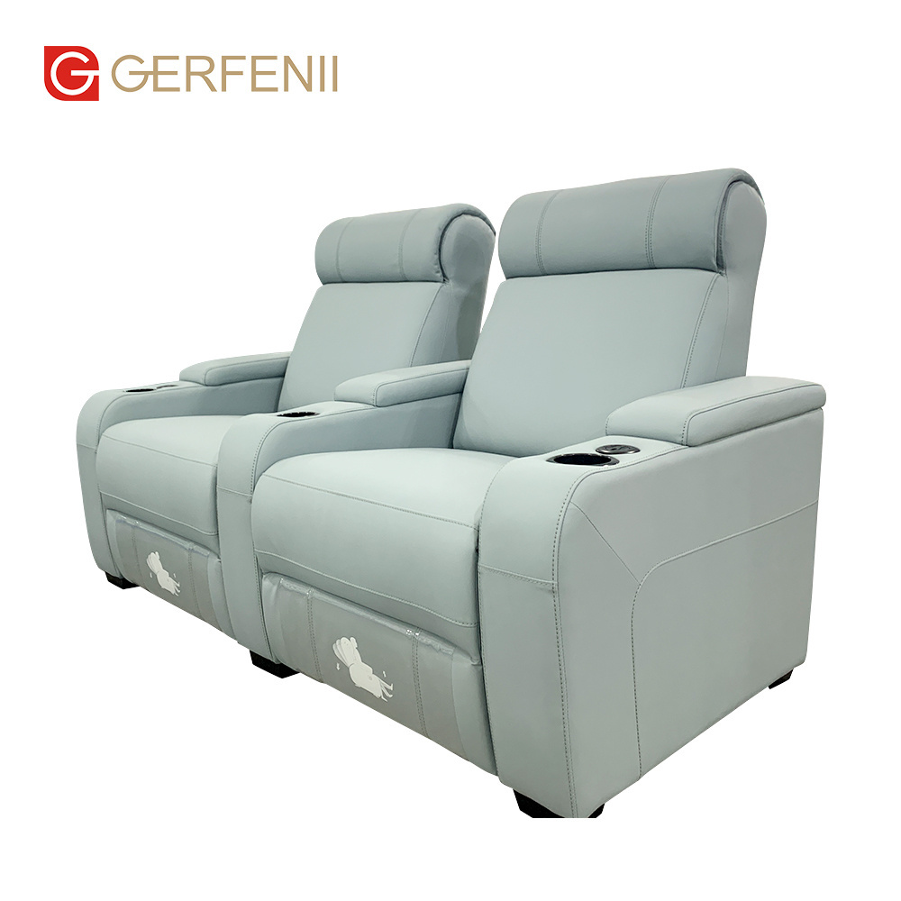 Factory Direct Sale 2 seater power recliner Electric Seating Leather Home Cinema Seats Recliner Chair Movie Home Theater Sofa