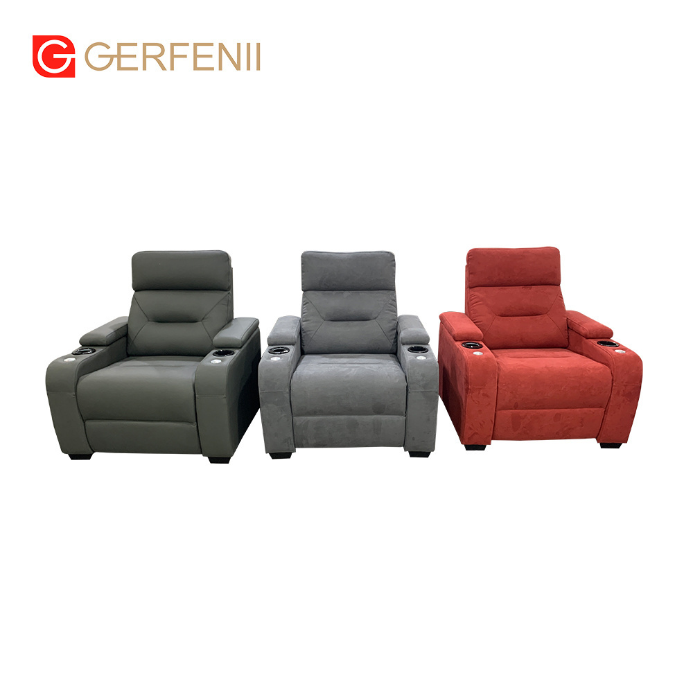 High Quality Luxury Genuine Leather Electric Home Theater Seating Furniture High End Power Recliner Theater Room Seating