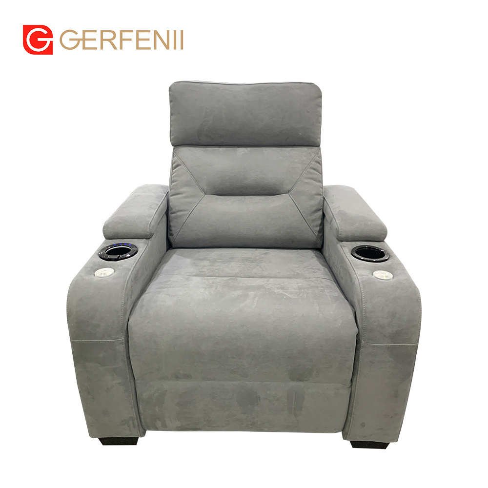 High Quality Luxury Genuine Leather Electric Home Theater Seating Furniture High End Power Recliner Theater Room Seating