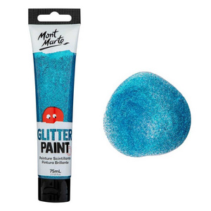 Mont Marte Glitter Paint 75ml - Light Blue acrylic colour paint