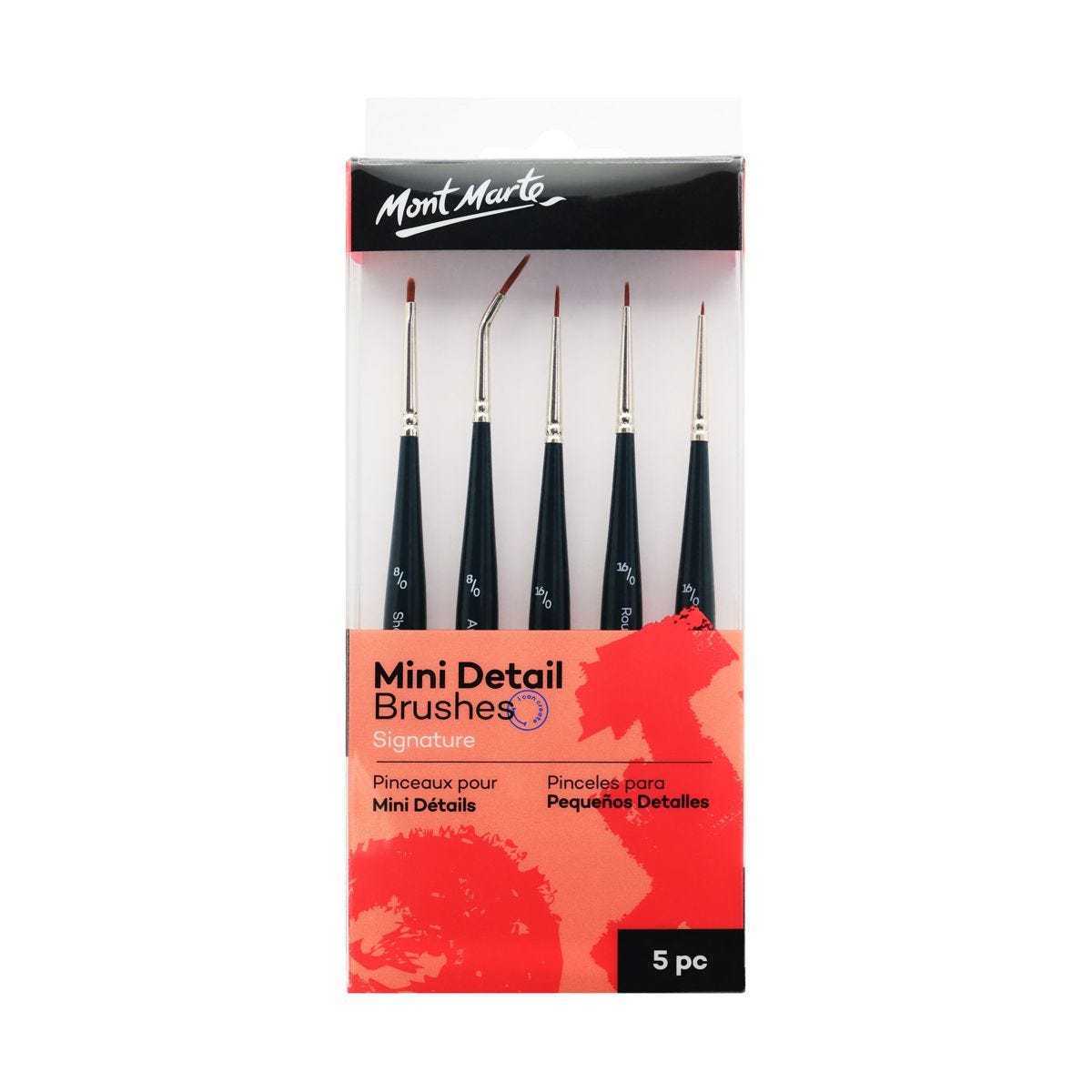 Mont Marte Mini Detail Brush Set 5pc detail paint brush