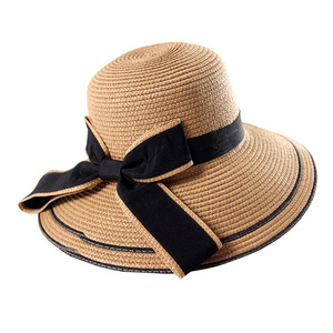 French country style ladies hats summer outdoor traveling bucket hats eco-friendly straw hats