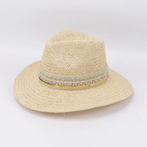 Custom summer straw fedora hat 2024 new style luxury fedora hats high quality mexico fedora hats