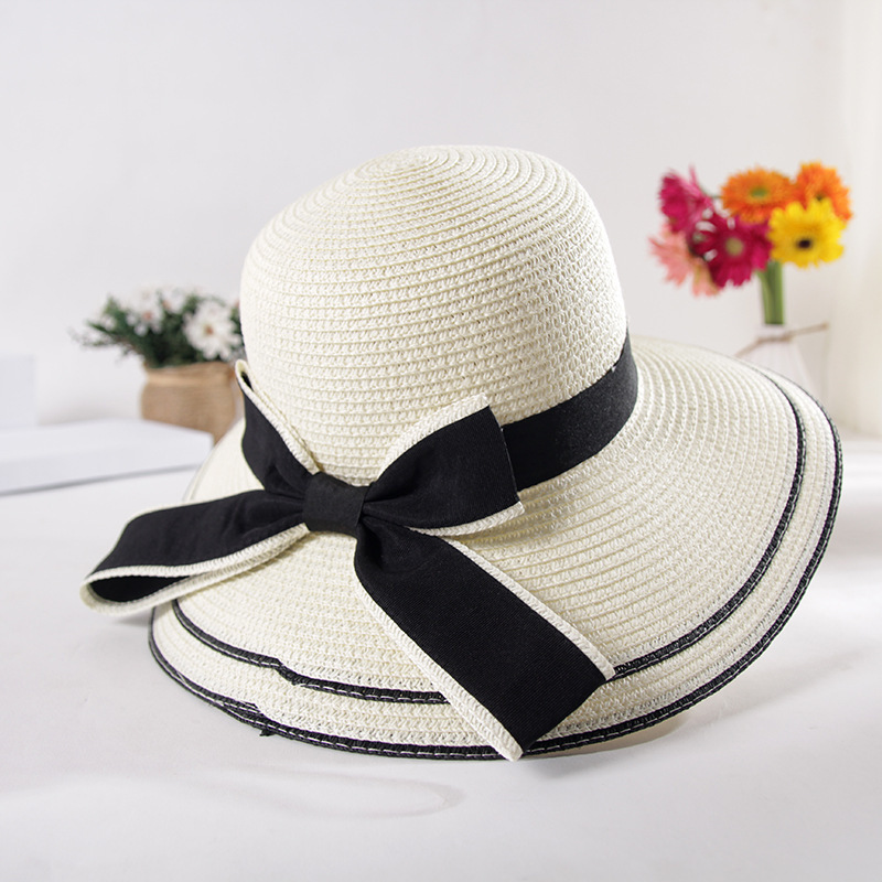 French country style ladies hats summer outdoor traveling bucket hats eco-friendly straw hats