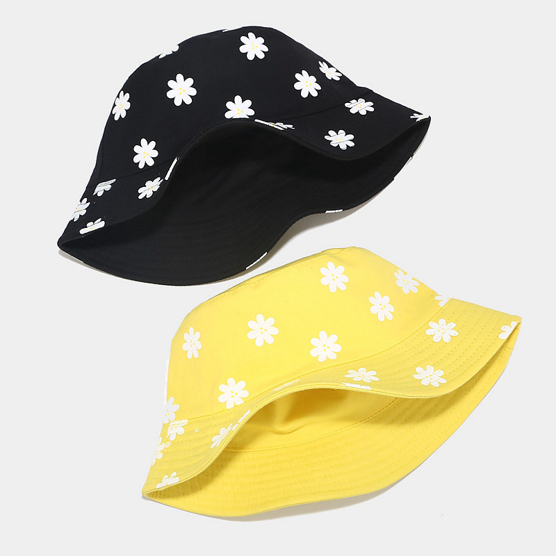 Cotton Sports Reversible Bucket Hats With Custom Logo Summer Uv Protection Printed Daisy Hat Bucket For Girls