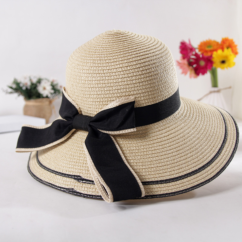 French country style ladies hats summer outdoor traveling bucket hats eco-friendly straw hats