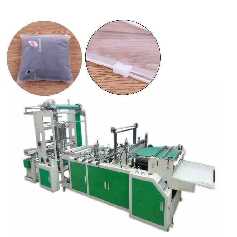 Automatic ZipLock Bag Production Line Zipper Poly Bag Machine LDPE Plastic Slider Zipper Freezer Bag Making Machine