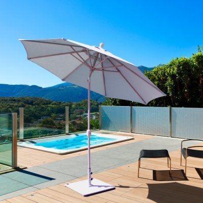 Patio Furniture Resin Marble Cast Iron Round Water Filled Beach Garden Sun Outdoor Plastic Umbrella Parasol Base with Wheels