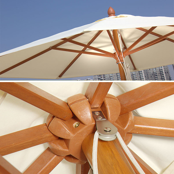 Sun beach white Victoria middle pillar hotel pool wood umbrella