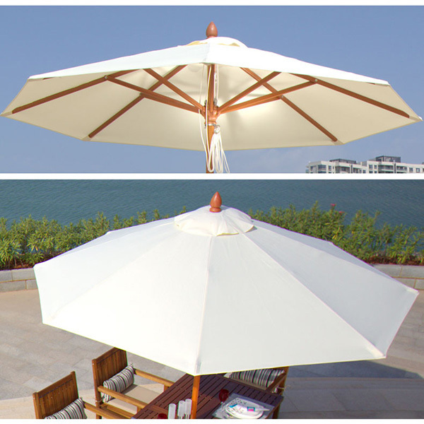 Sun beach white Victoria middle pillar hotel pool wood umbrella