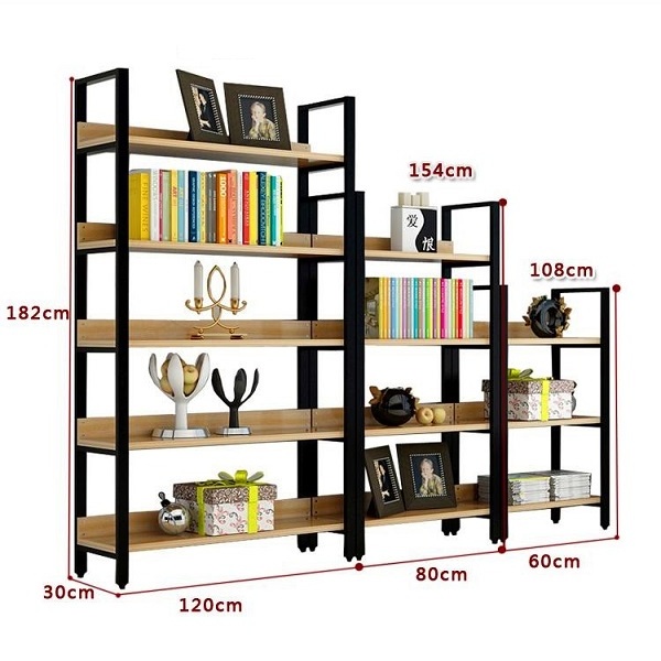 used contemporary wooden bookcase shelves for library furniture