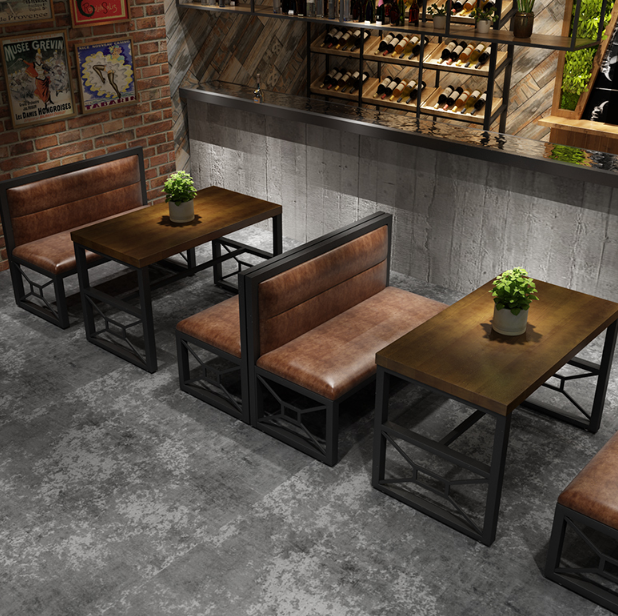 Barbecue coffee house sectional retro chair booths seating restaurant booths