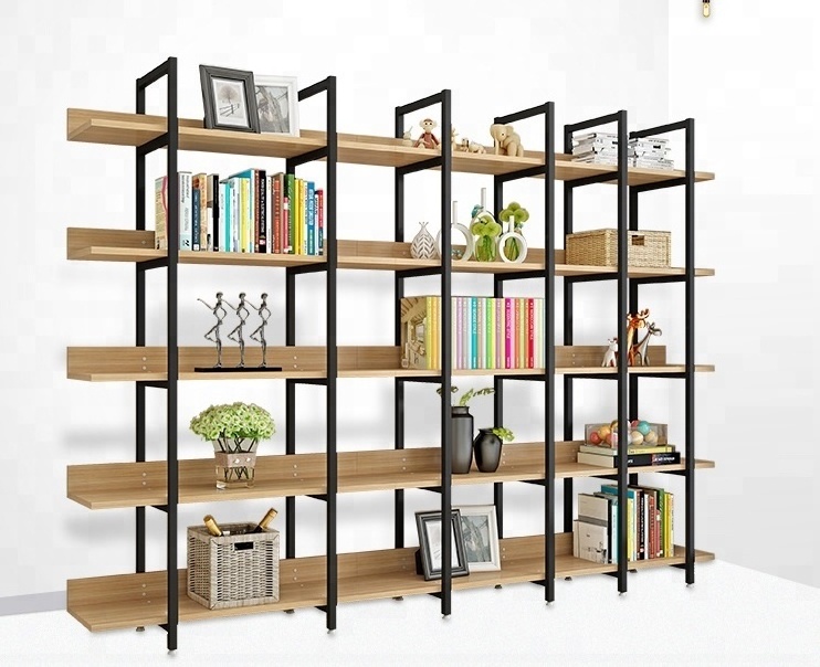 portable home furniture modern metal book shelf bookcase for adults