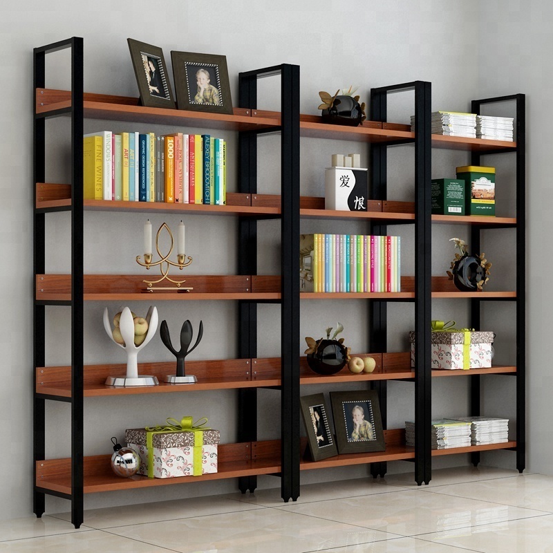 used contemporary wooden bookcase shelves for library furniture