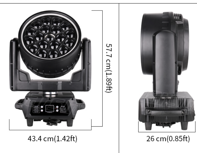 Chinese Supplier IP65 19x40W DMX Bee Eye with Lens Rotation and Halo Ring Effect Rotation Light for Stage