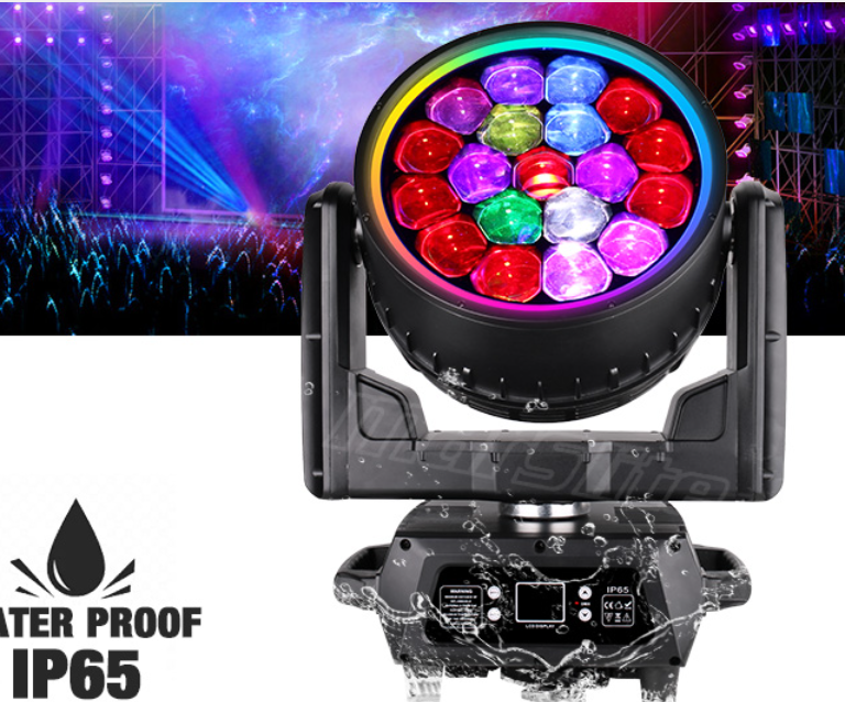 Chinese Supplier IP65 19x40W DMX Bee Eye with Lens Rotation and Halo Ring Effect Rotation Light for Stage