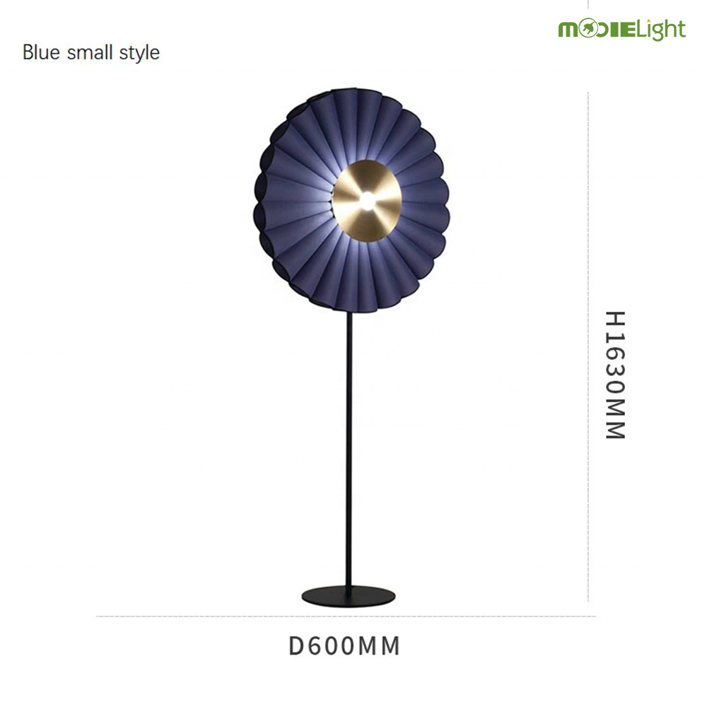 Modern style design hotel cafe living room decoration umbrella lamp metal cloth led floor lamp