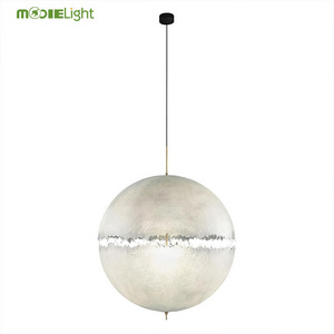 PostKrisi Pendant Lamp Led Marble Kitchen Island Lighting White Glass Dome Art Deco Hanging Light Fixtures