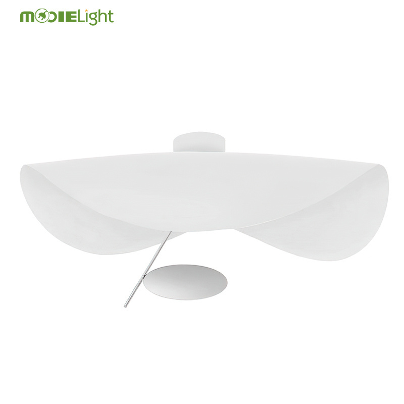 White Lederam Manta Ceiling Light Modern Minimalist Art Deco Black Bedroom LED Ceiling Light Fixtures for Dining Room