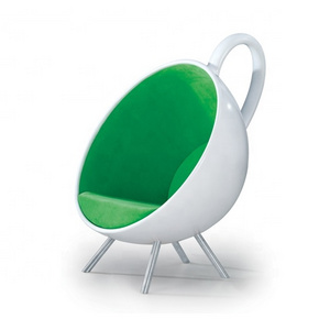 Color optional creative cafe teacup chair fiberglass coffee cup shaped chair