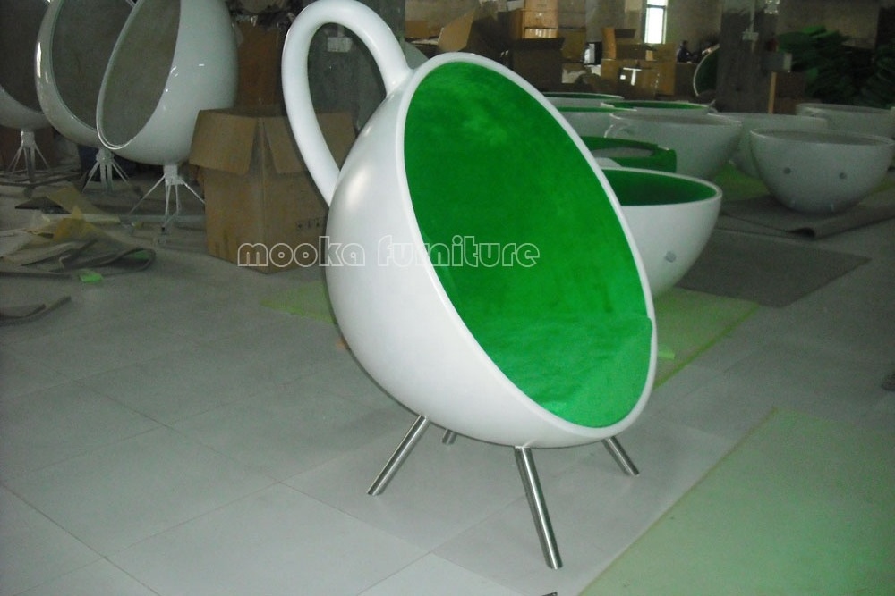 Color optional creative cafe teacup chair fiberglass coffee cup shaped chair