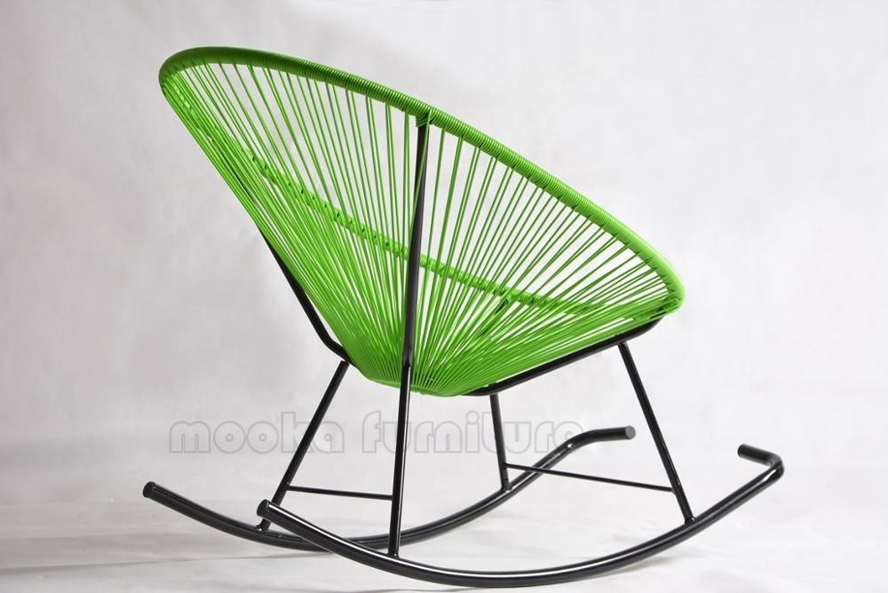 cheap wholesale rattan Acapulco garden rocking chair MKR05