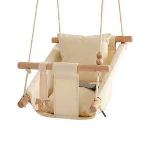 Hot Sale Hanging kids Swing Baby Swing Seat Indoor And Outdoor Wooden Baby Swing Hanging Chair Hammock