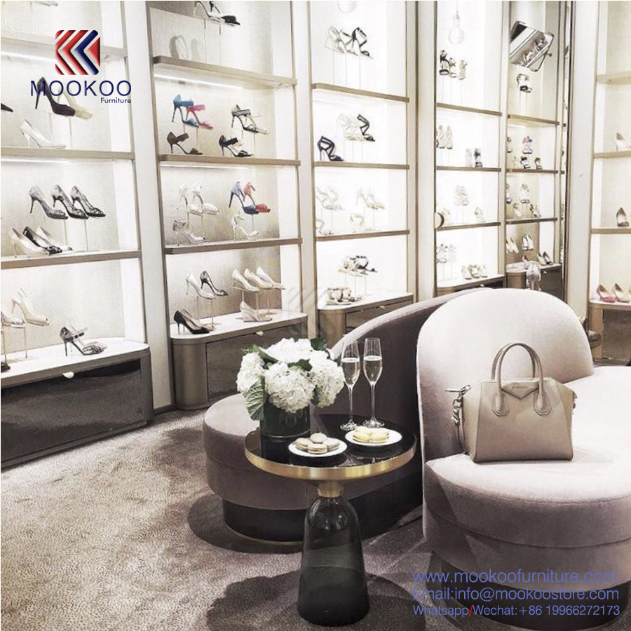 High End Luxury Shoes Display Ideas/Shop Furniture For Shoes Display/Ladies Store Shop Interior