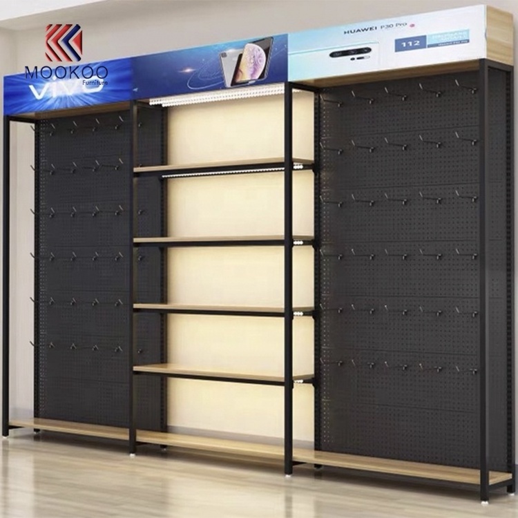 Retail Mobile Phone Accessories Display Shelf Digital Furniture Custom Cabinet For Sale