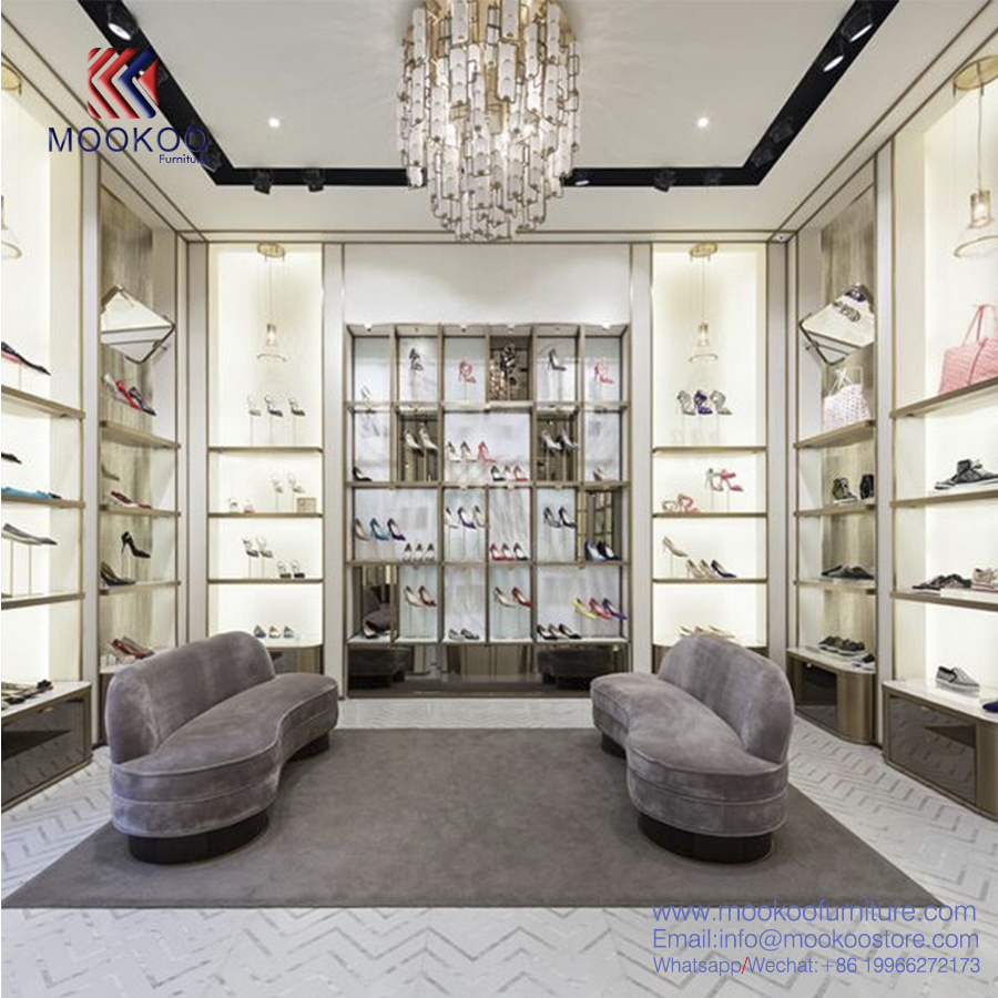 High End Luxury Shoes Display Ideas/Shop Furniture For Shoes Display/Ladies Store Shop Interior