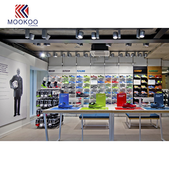 Customized Modern Sportswear Shop Interior Design Ideas Sport Cloth Display Stand Cloth Kiosk