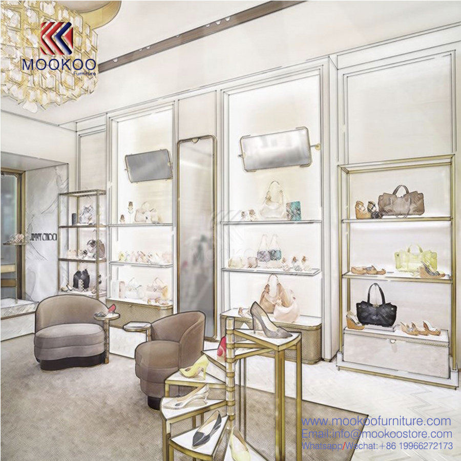 High End Luxury Shoes Display Ideas/Shop Furniture For Shoes Display/Ladies Store Shop Interior