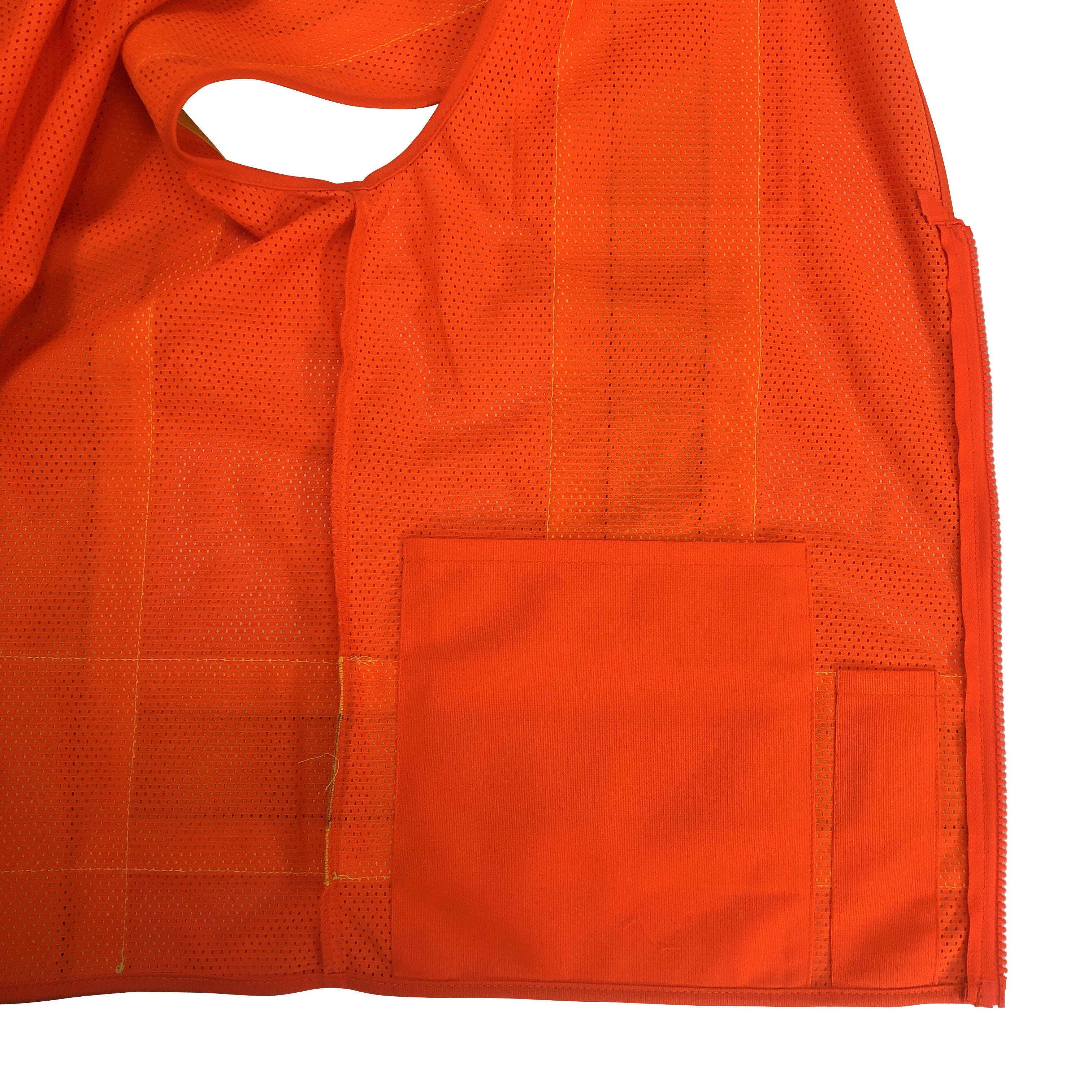 American Style Hi Vis Safety Vest Construction Workers Orange Reflective Vest High Visibility 3M Reflective Vest