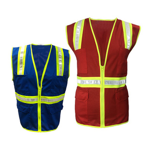 Multi-Colour Work Saftey Wear Customizable Reflective Vest Gray Color Construction Reflective Safety Clothing Quick-Dry