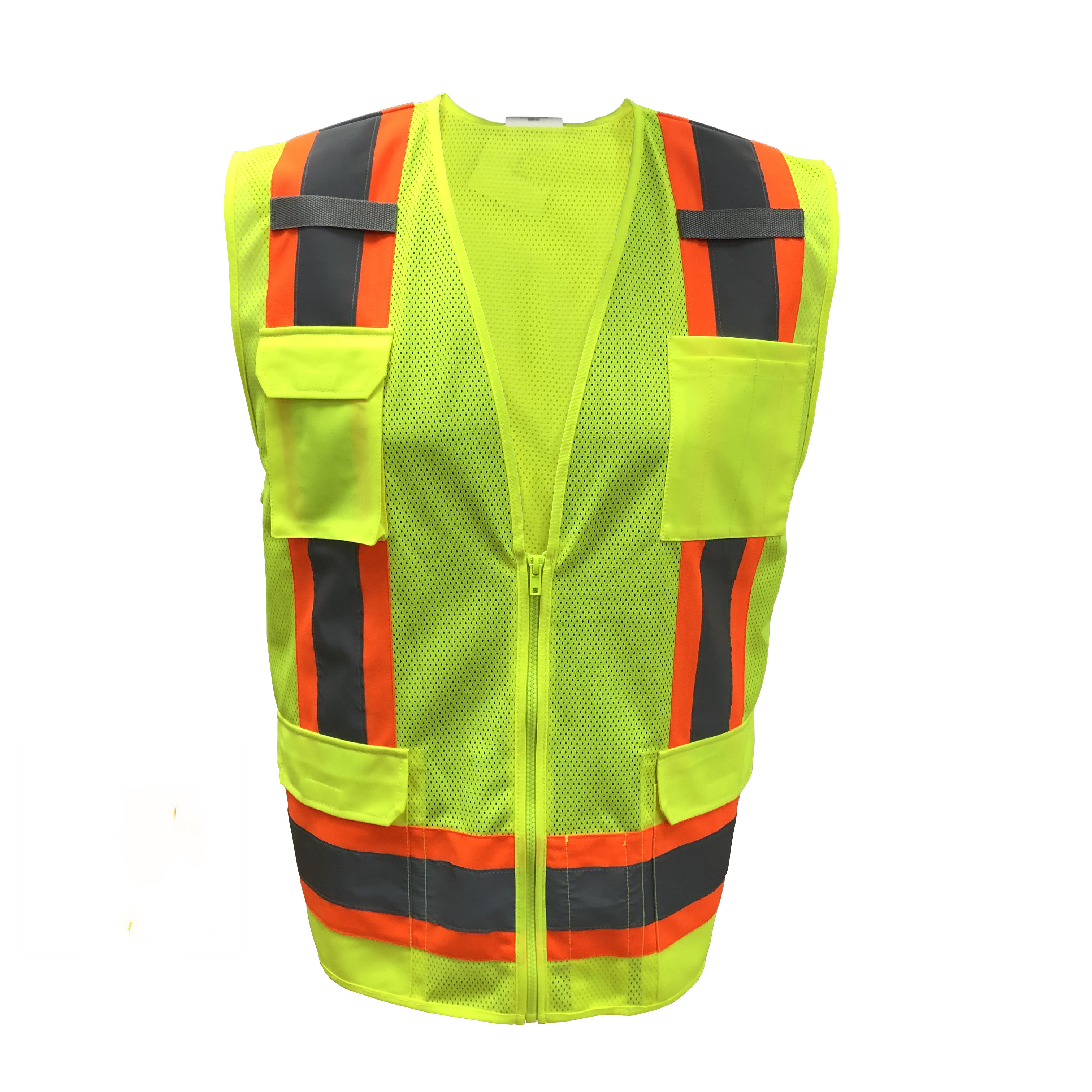 Custom Men Mesh Hi Vis Reflective Work Wear Construction Hunting Safety Vest Workwear Reflective Safety Vest With Pockets