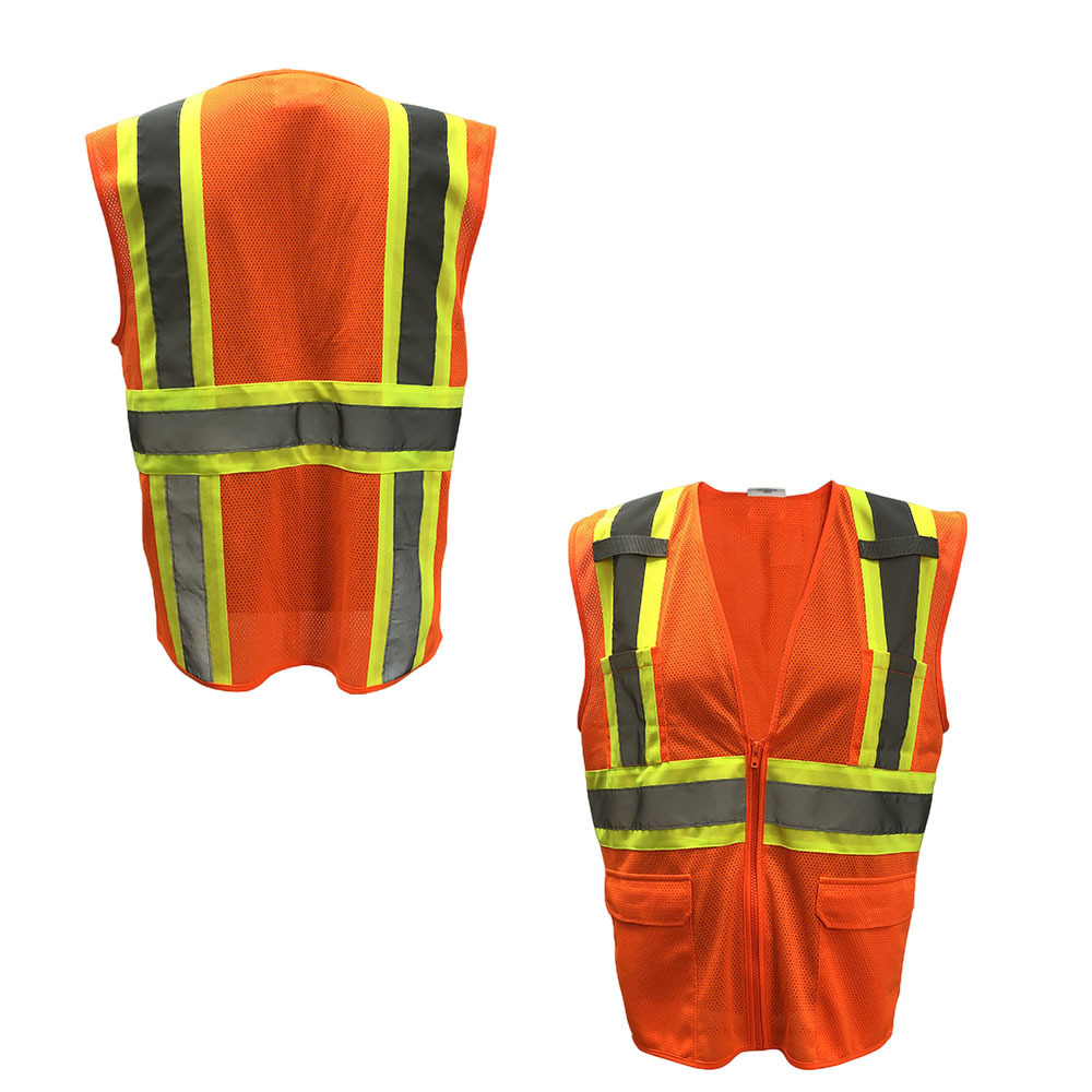 Reflective Saftey Clothing Mesh Polyester Fluorescent Yellow Vest Paramedic Safety Ves First Aid Vest