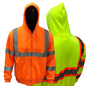 Mens High Visibility Reflective Workwear High Vis Jumper Reflective Saftey Clothing Workwear Construction Hi Viz Jacket