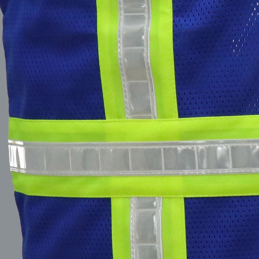 Factory Direct Sale High Visibility Reflective Safety Vest Blue Custom Work Vest