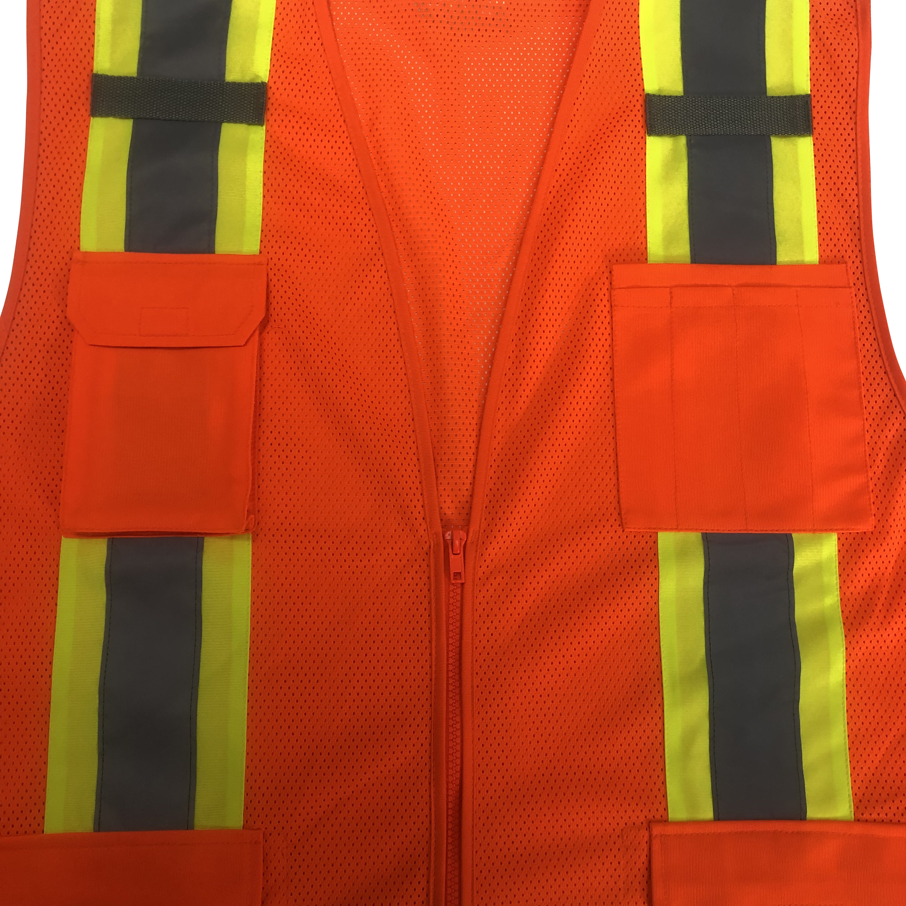 Custom Men Mesh Hi Vis Reflective Work Wear Construction Hunting Safety Vest Workwear Reflective Safety Vest With Pockets