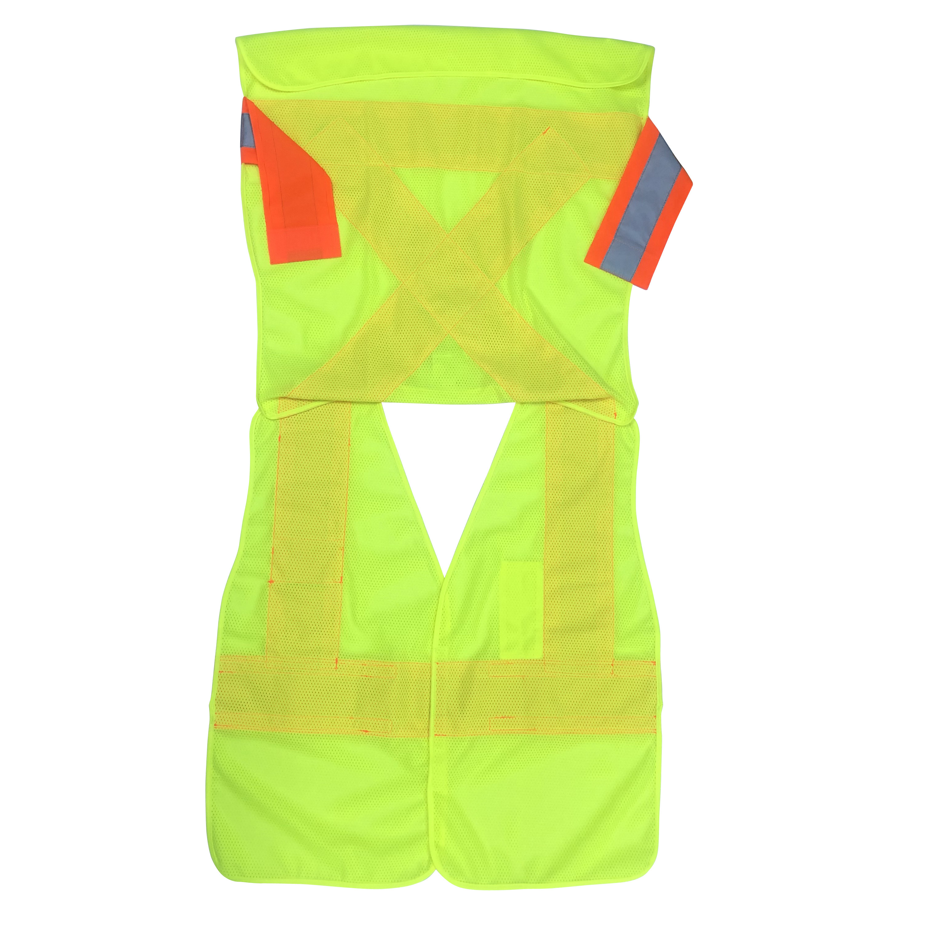 Custom Men Mesh Hi Vis Reflective Construction Vest Workwear Yellow Safety Vest Reflective X Reflective Vest