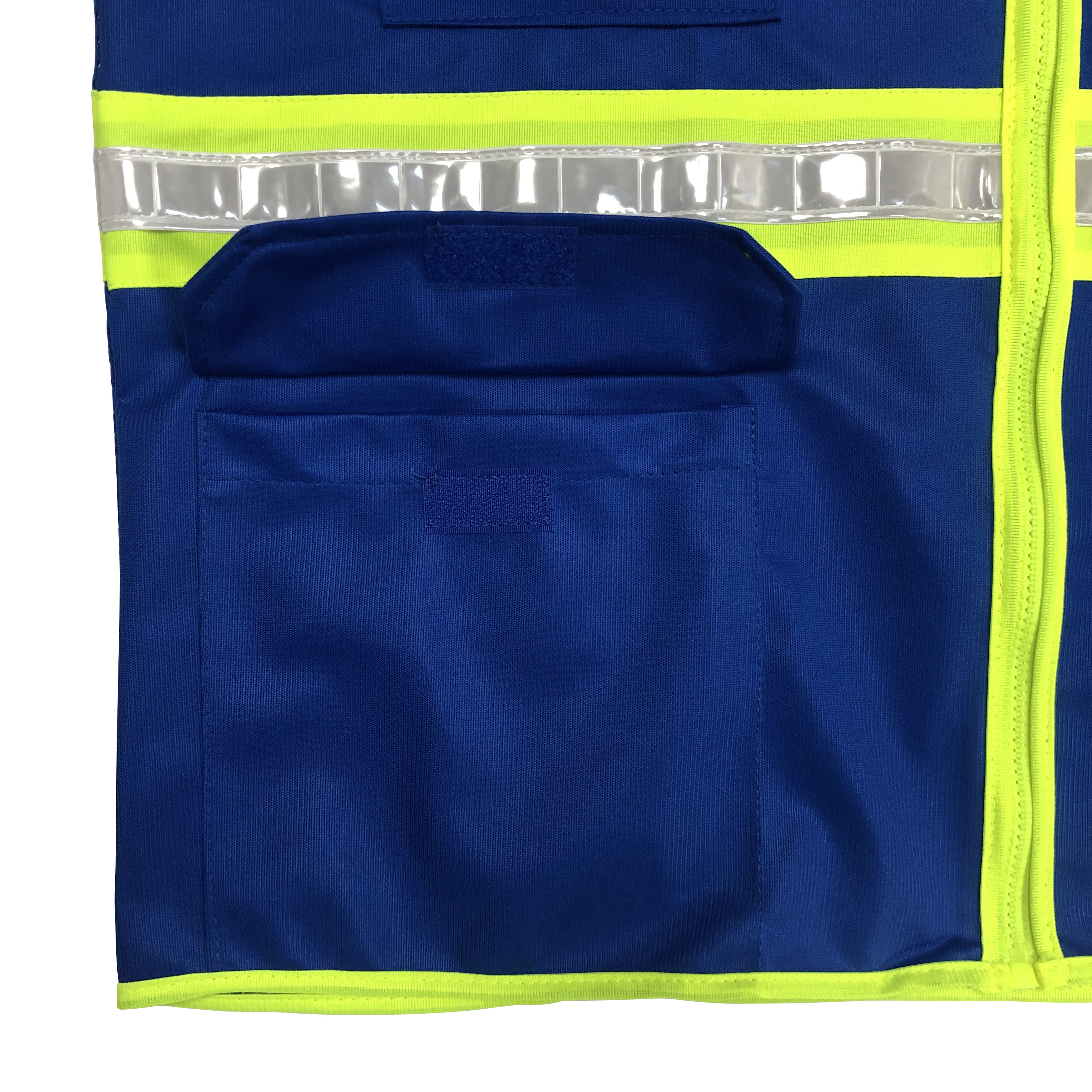 Ansi Class 2 High Visibility Vest Navy Blue Mesh Safety Vest High Quality Polyester Safety Vest Class 2