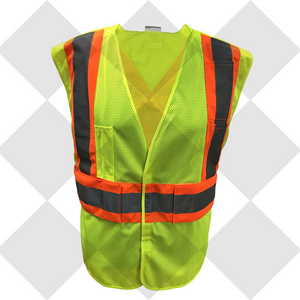 Multi Pockets Safety Vest High Visibility Class 3 Colorful Reflective Vest Man Construction Yellow Safety Vests