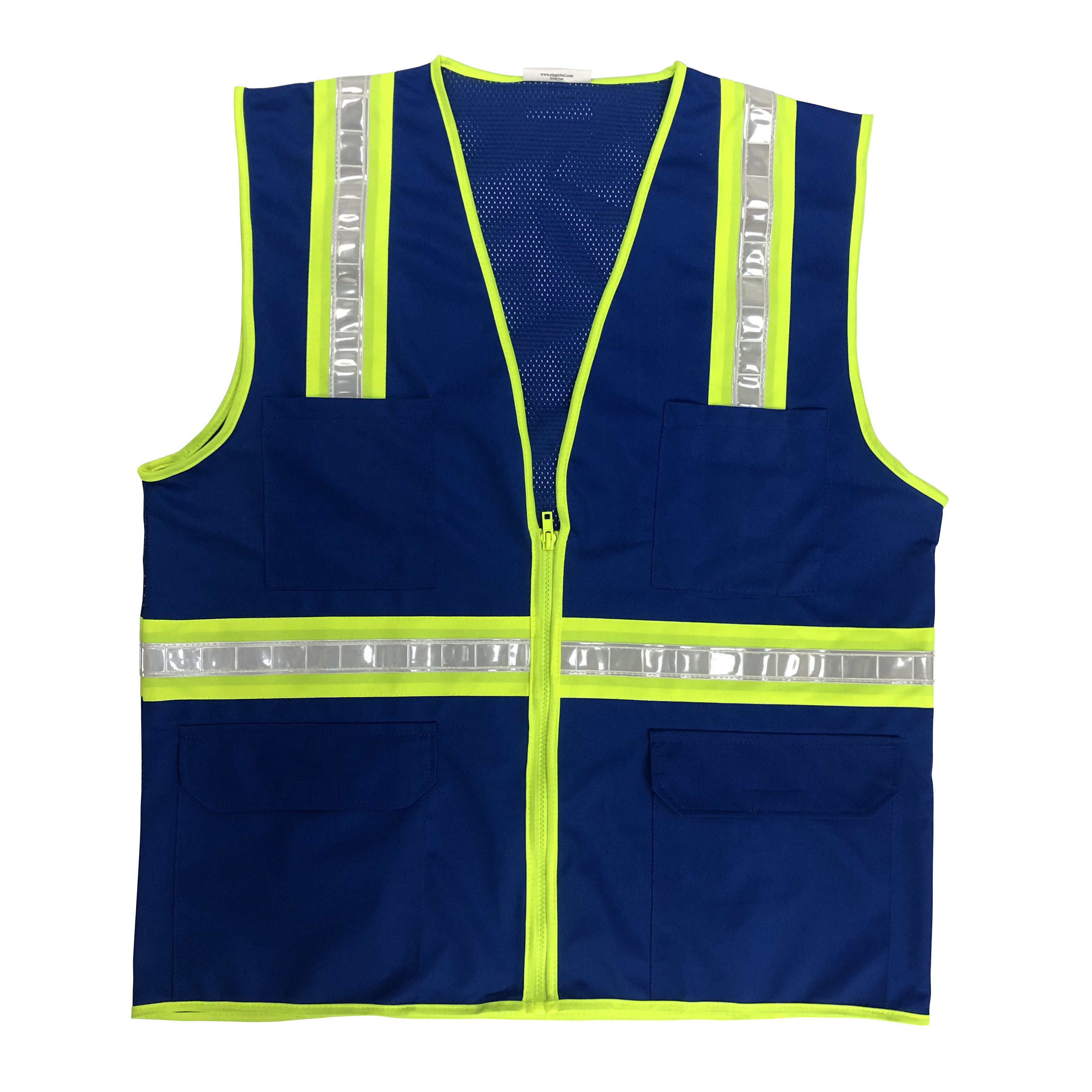 Ansi Class 2 High Visibility Vest Navy Blue Mesh Safety Vest High Quality Polyester Safety Vest Class 2