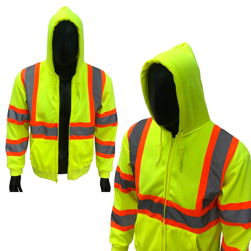 Direct Selling Hi Vis Press Vest Work Jacket Men Winter Reflective Construction Clothing