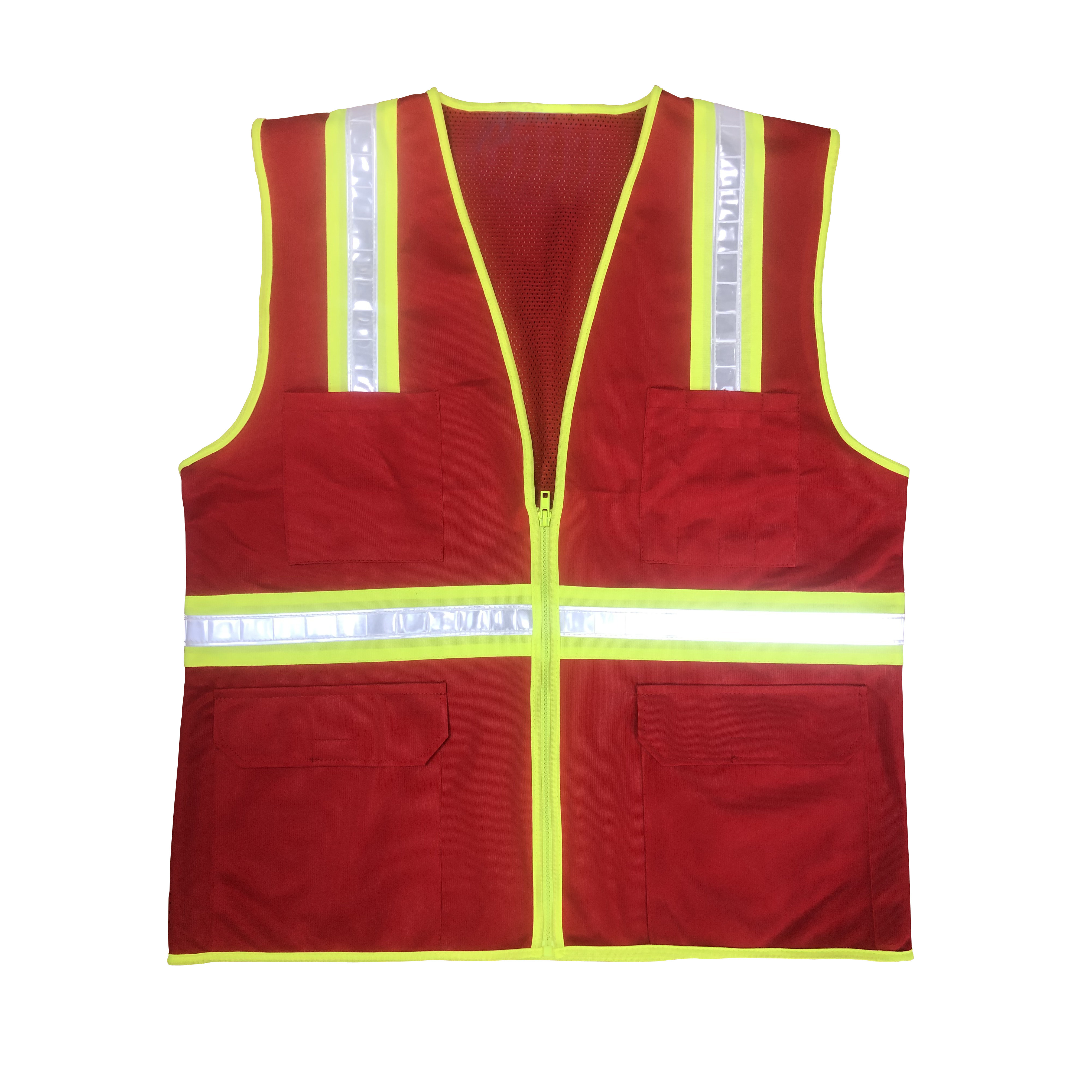 Custom Blue Red Pink Reflective Safety Vest High Visibility Class 2 Hi Vis Red Safety Vest For Construction