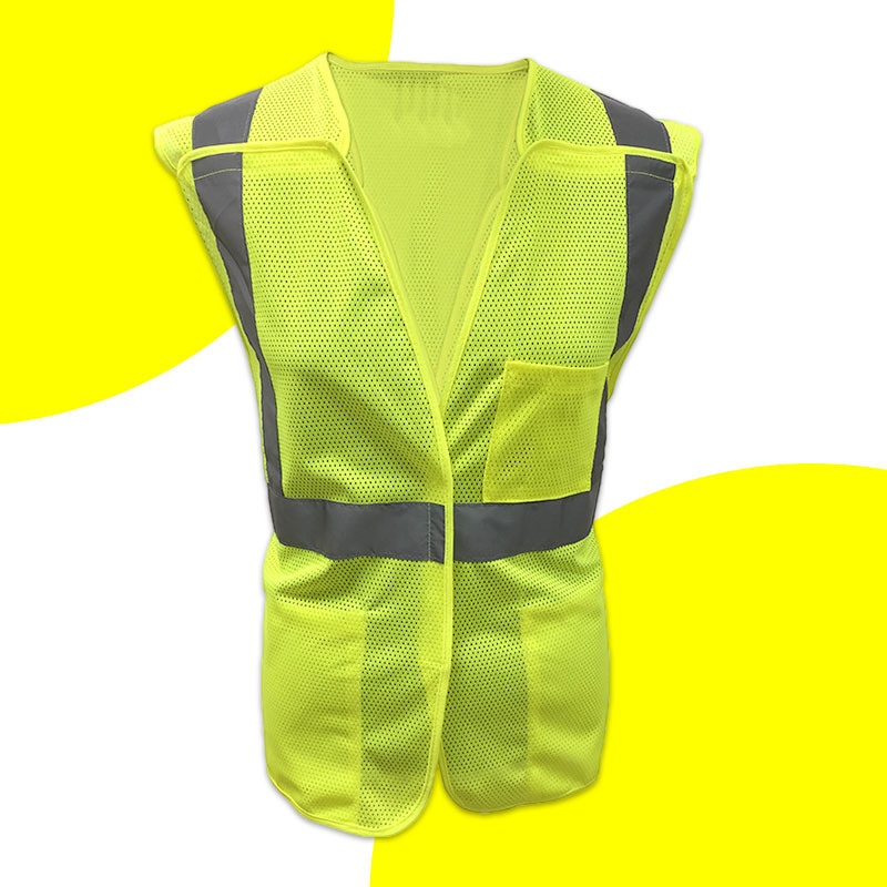 Wholesale High Visibility Safety Polyester Vest Breakaway Safety Vestone Size Fits Airport Safety Vest With Pockets