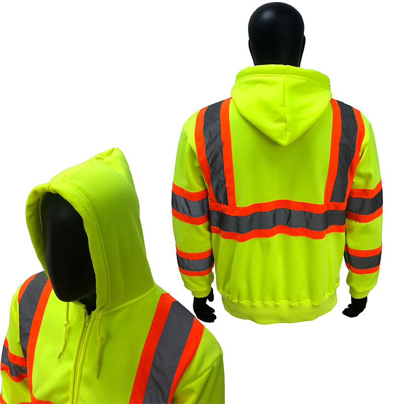 Safety Clothing High Visibility Vest Safety Apparel Full Zip Construction Clothing Workwear High Definition Safety Clothing