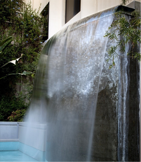 Wall hanging  fountain stainless   steel waterfall for outdoor Pool